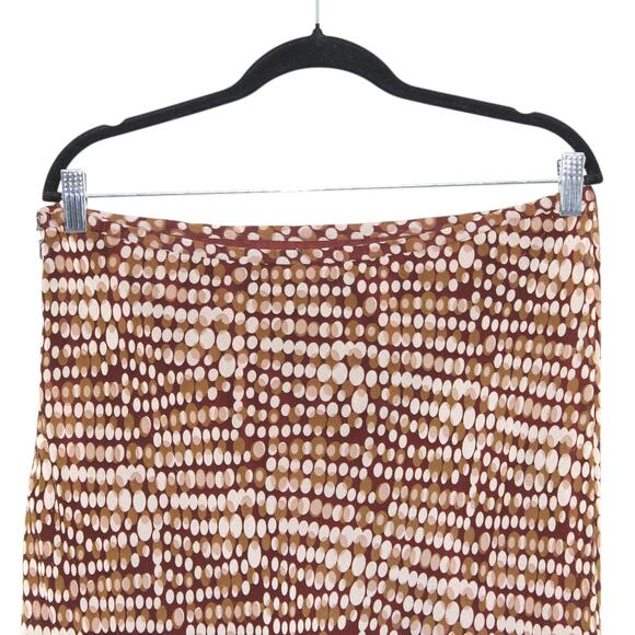 100% Silk Donna Morgan Skirt Set Size 14 Brown Vintage - Picture 7 of 16